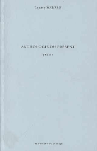 couverture de : Anthologie du pr&eacute;sent