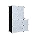 Produktbild MXYMX Storage Cube Closet Organizer, tragbare Cube Closet Garderoben für Schlafzimmer, DIY Modular Cabinet Shelving Storage Organizer Kunststoff-Schrank mit einfach geschlossenen Türen