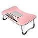 Produktbild Faltbare Laptop-Tabelle, Einfache Und Vielseitige Gebogene Beistelltisch, Einfach Zu Falten Kleine Tabelle (Farbe : Pink)