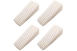 Saraoriginalshop Set 4 Ferma Porte Fermaporte Adesivo Cuneo da Pavimento Fermaporte in Plastica Protezione per Porte Disponibile in 2 Colarazioni (BIANCO)
