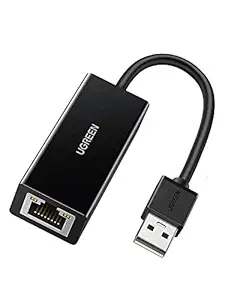 UGREEN Ethernet Adapter USB 2.0 to 10 100 Network RJ45 LAN Wired Adapter Compatible for Nintendo Switch Wii Wii U MacBook Chromebook Windows Mac OS Surface Linux ASIX AX88772 Chipset Black (20254)