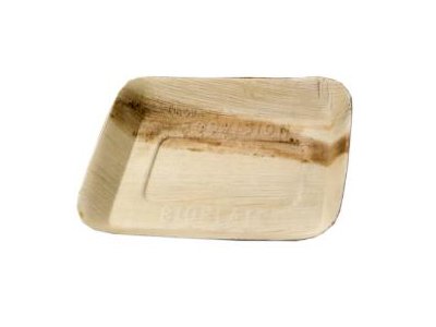 CROKUS 100 Assiettes Palmier carrées 24 x 24 cm