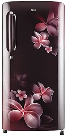 LG 190L 3 Star Direct-Cool Single Door Refrigerator (GL-B201ASPD, Scarlet Plumeria, Fastest Ice Making)