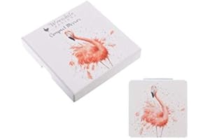 Wrendale Designs Taschenspiegel"Schön in pink" Flamingo