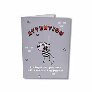 Criminal Card - Unique mirror greeting card - Funny Card with Mirror Inside for Loved ones/Friends/Siblings to gift on Happy Birthday/Anniversary/Special Occasion