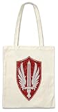 Größe: 38 cm x 42 cm Urban Backwoods Silver Spar Squadron Patch Hipster Bag Beutel Stofftasche Einkaufstasche