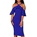 Price comparison product image Women Sexy Halter Neck Dress Ladies Elegant Ruffles Cross Off Shoulder Dress Women Slim Bodycon Evening Party Dress Sundress Mini Dress by Vovotrade