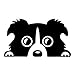 Produktbild Mazur Collie Hund Muster Reflektierende Haustier Hund Auto Aufkleber Anti Scratch Aufkleber fit Auto Fenster Truck Car Body Aufkleber Vinyl Aufkleber (schwarz Collie Hund)