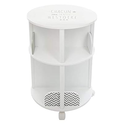 Atmosphera Bibliothèque Ronde à roulettes pour Chambre d'enfant (Blanc/Gris)