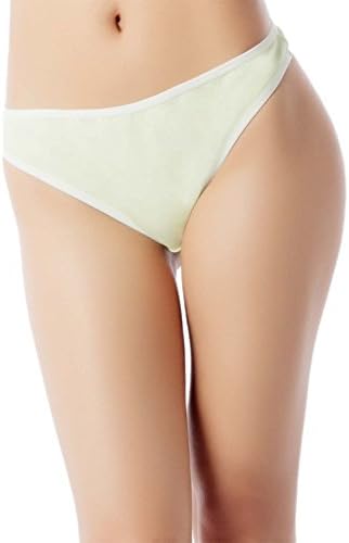 iB-iP Women's Cotton Comfort High Elastic Soft Modal Low Rise Thong Underwear, Size: XS, Lime