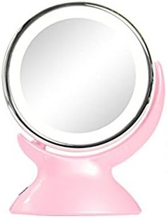 Led Makeup Mirror Portable Rotating Herbal Mirror Double-Sided Intelligent Fill Light With Desktop Desktop Creative Zoom Lighting Mirror Princess Gift , bobbi powder