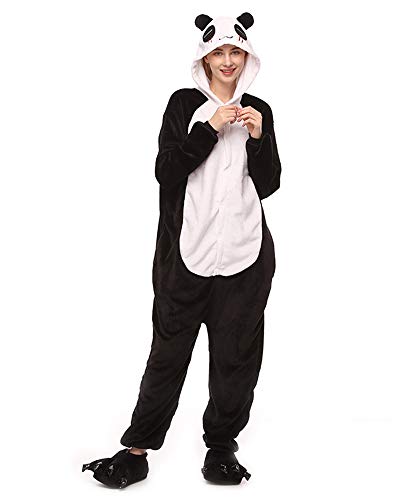 Pijama disfraz Pok  mon Pikachu Kigurumi para adultos  disfraz de anime y Halloween   color Panda Pja  tama  o X-Large