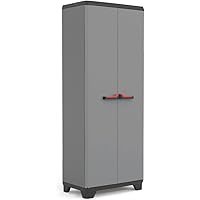 Keter Armadio Alto Stilo, 3 Ripiani Regolabili, Grigio Scuro, 68x39x173 H Cm