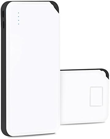 12000mAh Power Bank, Dual USB Output ports Portable Charger Ultra-compact External Battery Pack,3 USB Input ports Phone Charger with LED for iPhone, Samsung, HTC, Huawei, Tablets and More(White+Black)