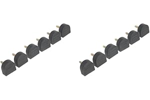 Paowsietiviity 2 set di 3 paia di punte per tacco alto, per riparazione scarpe, tasselli di ricambio, 16 mm, colore: nero