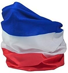 FLAG OF FRANCE/FRENCH TRICOLOUR - Multifunctional Headwear Neck warmer Ski Scarf, Horse Riding, Cycling, Running