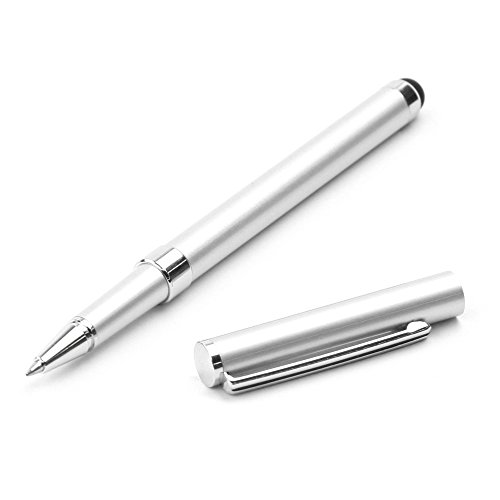 subtel 2 in 1 Touchpen Stylus + Kugelschreiber für Smartphone, eRader Tablet & Co. Eingabestift Touchscreen (z.B. iPhone 6 5 4, iPad, Samsung Galaxy, HTC, Nokia Lumia etc.) silber - 3