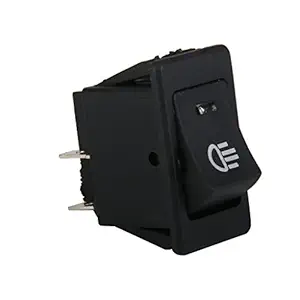 Truvic 12V 35A Universal Car Fog Light Rocker Switch LED Dash Dashboard (4-Pin, Blue)