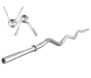 BODY MAXX Curl Bar 20mm with 2 Spring Locks, 3ft