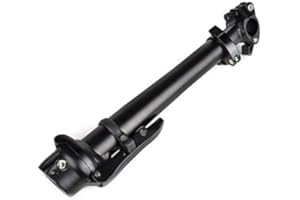 SENQI Manubrio pieghevole per bicicletta, a sgancio rapido, regolabile, in lega di alluminio, senza denti, BSZ002, 25,4 × 28,6 × 460 mm (nero)