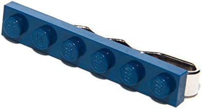 Dark Blue GENUINE LEGO PLATE Tie Clips - Funky Retro Cool Tie Slide Made by Jeff Jeffers
