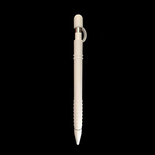 Rescady Pencil Skin Case Sleeve with Nib Cover for 9.7,10.5 and 12.9 Inch iPad Pro Apple Pencil (White)