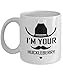 Produktbild Funny Mustache Coffee Mug - I'M YOUR HUCKLEBERRY, Cool Unique Novelty Gag Gift Idea for Dad, Grandpa, Men, Father, Grandfather, Christmas Gifts, Fathers Day, Birthday Gift, Humorous 11oz Tea Cup