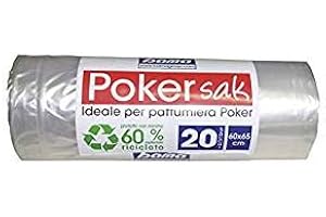 Webeingstore Poker Bama Sak, Sacchetti Pattumiera, 60x65 cm, 10 Confezioni da 20 Sacchi