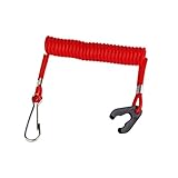Red Spule ausziehbare Schlüsselband mit Wirbelkarabiner, um Verwicklungen zu vermeiden