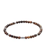 Hauptfarbe: Braun Fossil Herren-Stretcharmbänder Edelstahl Tigerauge JF02939040