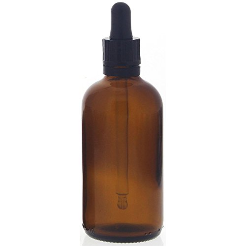 Braunglasflasche mit Pipette, leere braune Kosmetex Glasflasche, Pipettenflasche mit kompletter Pipettenmontur., 100 ml