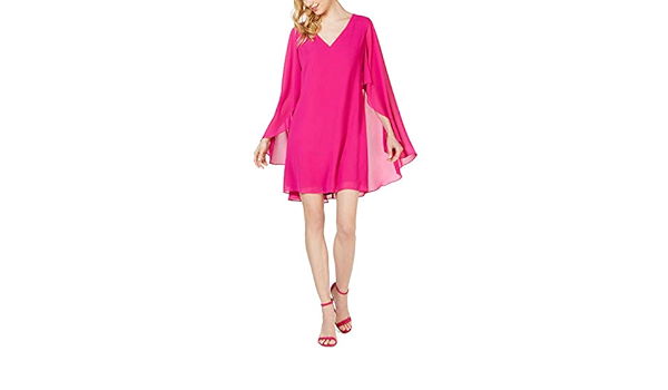 vince camuto cape overlay dress