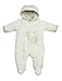 STYLE MIXX Baby Girls Boys Bear Hooded Ski Suit Snowsuit Pramsuit All In One Coat Jacket (0-3 MONTHS, CREAM BEST FRIENDS 15C211)
