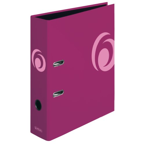 Herlitz Motivordner maX file, A4, 8 cm, Fresh Colour, Einband cellophaniert, standfest, FSC Mix, CO2, beere