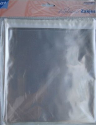 30 Aufbewahrungshüllen selbstklebend für Karten quadratisch 170x170mm