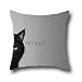 Produktbild oshiley Ölgemälde schwarz Cat Funny schlichtes Design Kissenbezüge Holz Panel Multicolor, baumwolle, dcQFMAEkVLNpRZWt335, 18*18