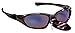 Produktbild Rayzor Professionelle Leichte UV400 Gun Metal Grau Sports Wrap Schifahren Sonnenbrille, mit einem blauen Smoked Blend Lens.
