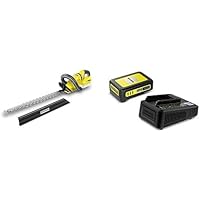 Kärcher HGE 18-50 Battery Akku-Heckenschere Starter Kit (Akku: 18 V / 2,5 Ah, 18 V Schnellladegerät, Schnittgutkehrer…