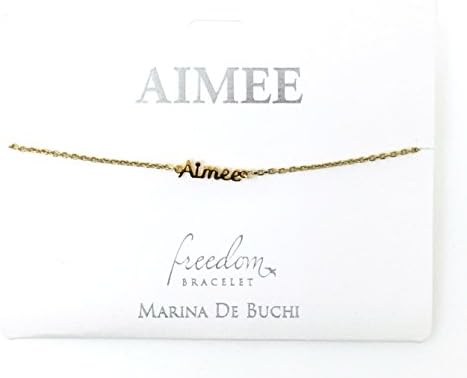 Personalised Name Chain Bracelets Gold Plated -- Aimee