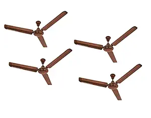 McCoy Carolina 48' High Speed Ceiling Fan Pack of 4, (Brown, Standard, Carolina48PC4BRN)