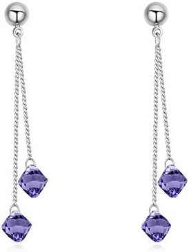 Oudora Cone Shaped Style Made with Swarovski Crystal Fashion Women Jewelry Earrings