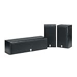 Yamaha-NS-P-60-Lautsprecher-Set-der-Serie-HT-2-Regallautsprechern-und-1-Centerlautsprecher-schwarz