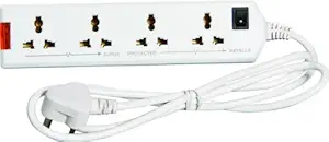 Havells 6A 4 way Extension Board 10V max rating 1440W Wire length 1.5 meters (White)