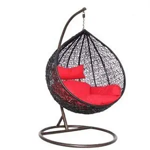 A K Furniture Swing Chair || Leaf Single Seater || Swing Chair with Stand & Cushion & Hook Outdoor || Indoor || Outdoor || Living Room || Balcony ||Swing Chair for Adults