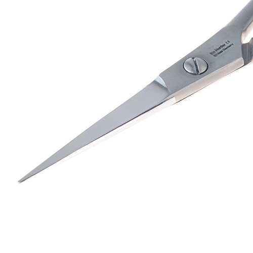 Bartschere aus rostfreiem mattem Edelstahl speziell zum Formen des Bartes mit regulierbarer Schraube - 4