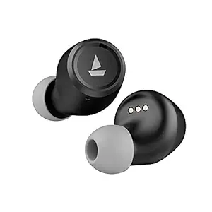 boAt Airdopes 391 True Wireless Earbuds with Qualcomm aptx & CVC, 23 Hours Playback, ASAP Charge, IWP Technology, IPX4, Bluetooth v5.0, Type-c Port and Voice Assistant(Active Black)