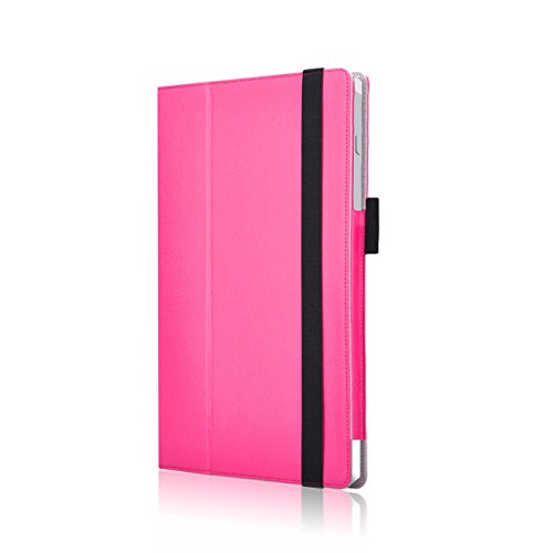 Microsoft Surface Pro 4 Cover Tasche mit praktischer Stand Funktion Case aus robustem Kunstleder und zusätzlicher Displayschutz Folie kombiniert Schutz und Design für Ihr Microsoft Surface Pro 4 Hülle Case in Pink von UC Express® - 6