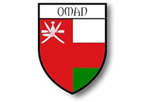 Akachafactory Naklejka naklejka na samochód herb tabliczka flaga Oman