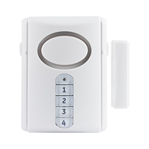 GEhome electrical GE Personal Security Window and Door Alarm, Deluxe Alarm, DIY Protection, Burglar Alert, Keypad Activation, Easy Installation, Ideal for Home, Garage and More, 45117