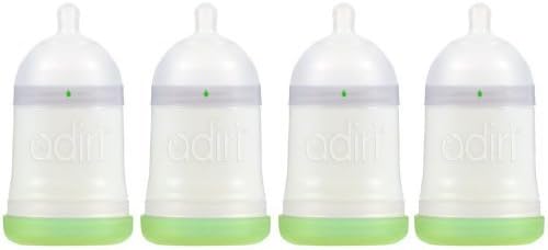 Adiri NxGen 5.5 Ounce Newborn Nurser Baby Bottle, 4 Pack, White